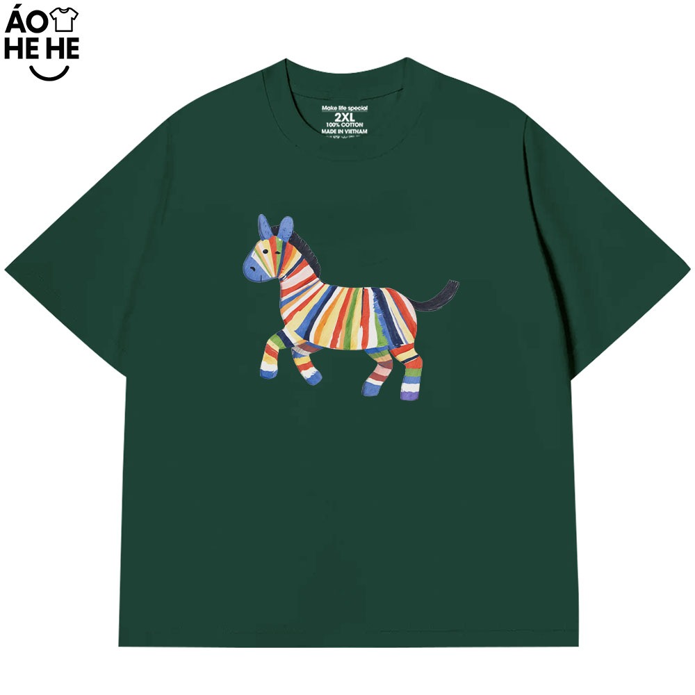 Áo Thun Tết 2026 In Hình Ngựa Giả Thêu Form Rộng Cotton 230gsm In Theo Yêu Cầu