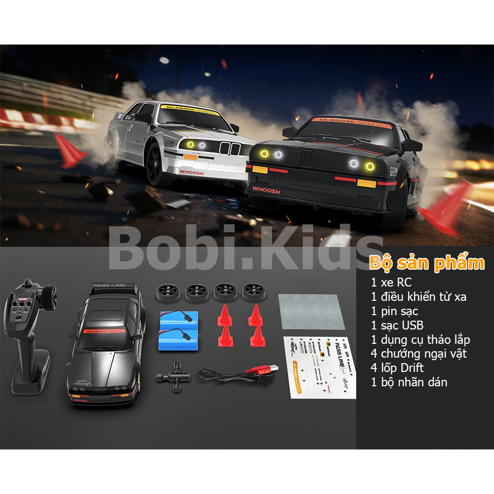Xe Ô Tô Điều Khiển RC Drift BMW E30 Pro Speed 1:16 Có Gyro – Servo – Điều Tốc, Xe Drift RC Cao Cấp