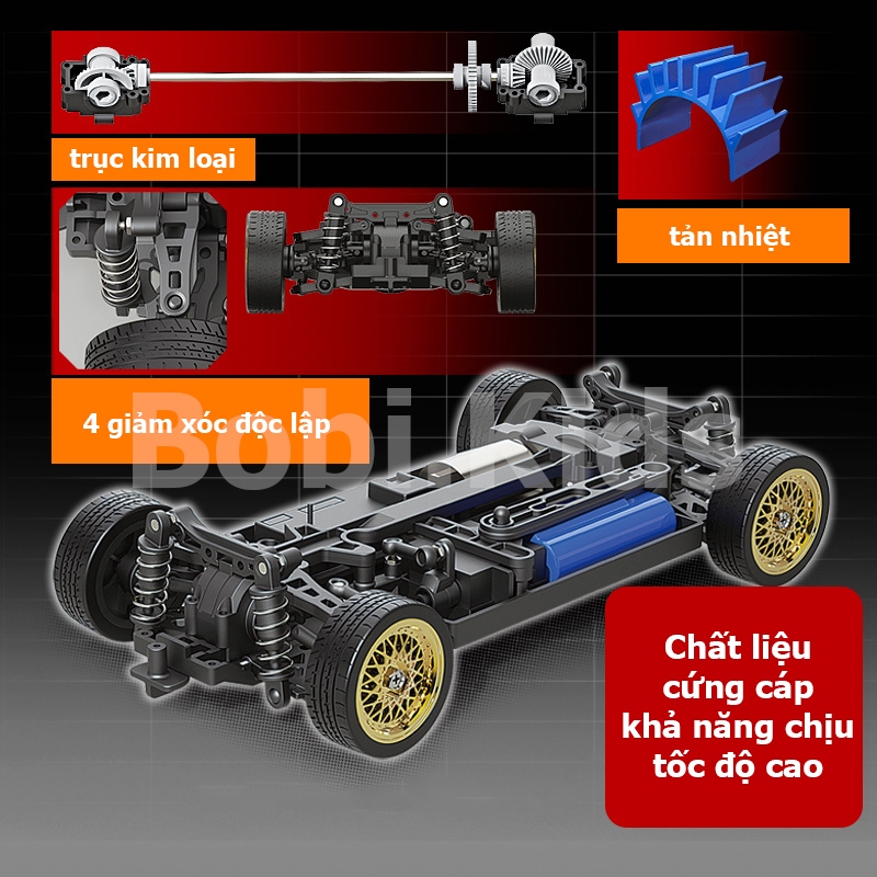 Xe Ô Tô Điều Khiển RC Drift BMW E30 Pro Speed 1:16 Có Gyro – Servo – Điều Tốc, Xe Drift RC Cao Cấp
