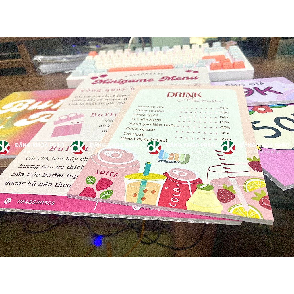 In menu formex, in menu bồi foamex, menu fomex thiết kế theo yêu cầu
