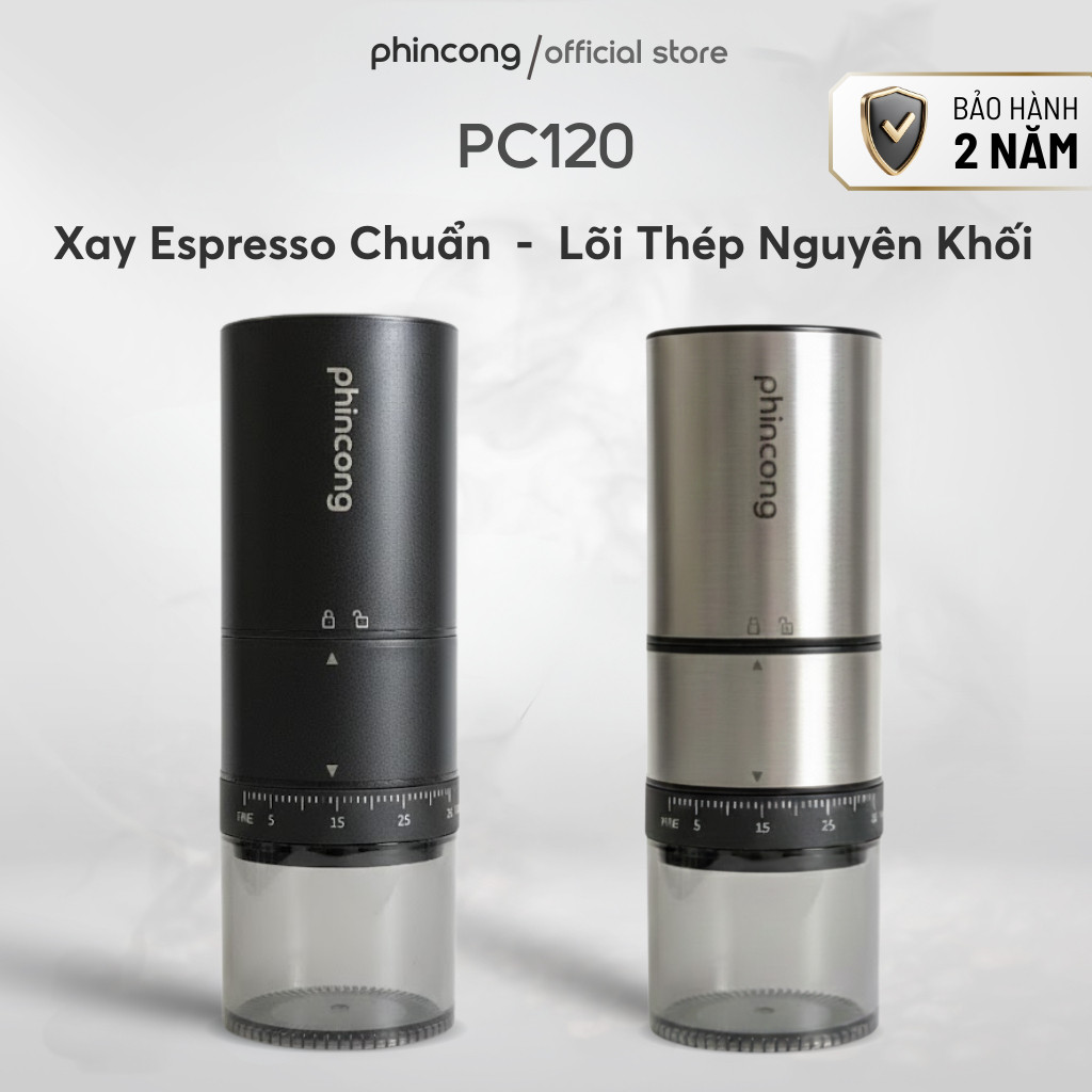 Máy xay cà phê tự động Phincong PC120 Mini – Review chi tiết 2024