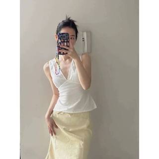 𝗘𝘀𝗲 𝗟𝗶𝗻𝗲𝗻 - |LY LINEN| - Áo Linen cộc tay cổ V thắt nơ sau