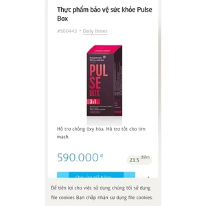 Thực phẩm bảo vệ sức khỏe Pulse Box trợ tăng cường hệ tim mạch hỗ trợ giảm nguy cơ