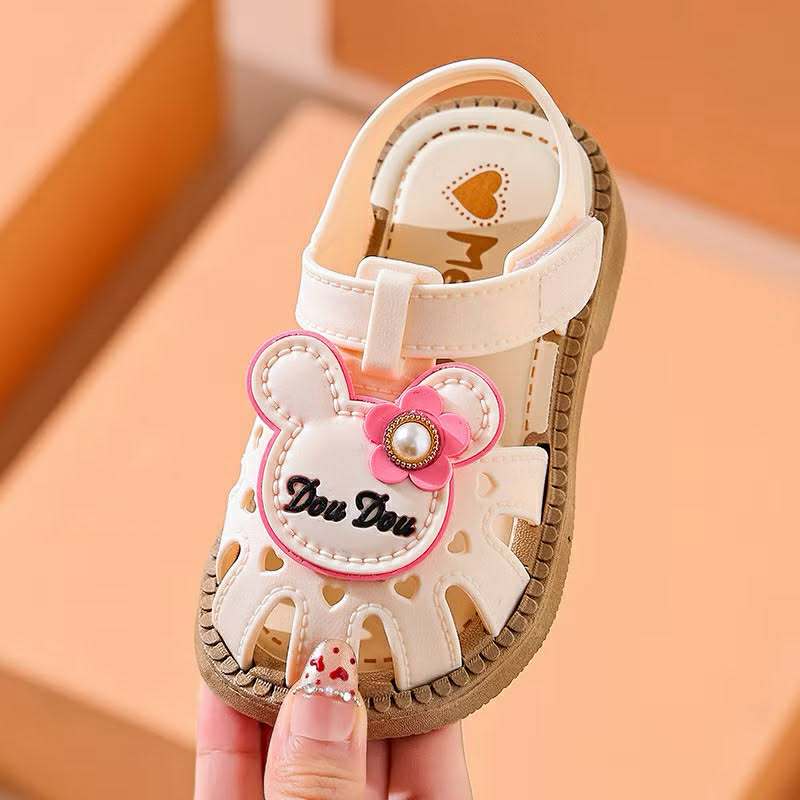 Sandal tập đi nơ cho bé gái, dép quai hậu trẻ em đế mềm mịn êm chân chống trơn trượt tốt size 15-23 bé 6m-2 tuổi