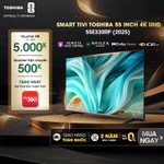 [Livestream] Smart Tivi Toshiba 55 inch AI 4K UHD 55E330RP, Giao Hàng Toàn Quốc, Bảo Hành 24 Tháng — ảnh 1
