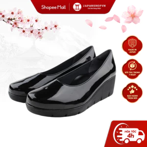 Giày búp bê đế xuồng nữ KOSU K-20601 siêu nhẹ cao gót 5,5cm, da chống thấm nước, made in Japan