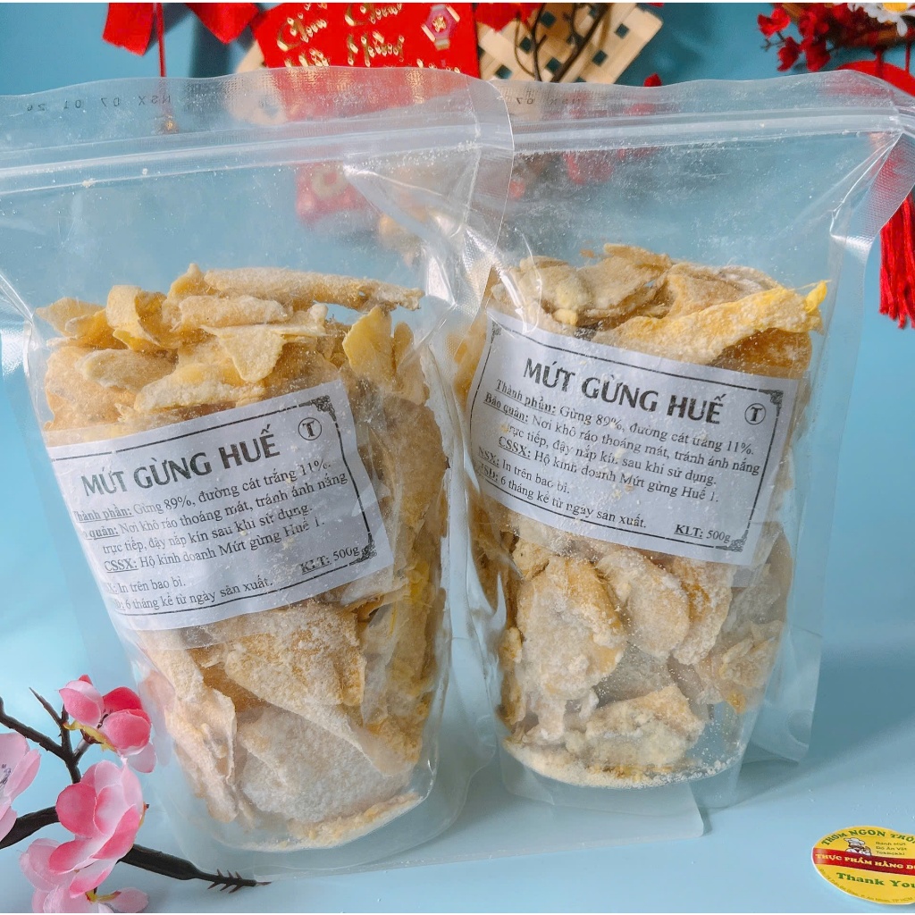 Mứt Gừng Huế Nhà Làm 1Kg/ 500g/ 200g
