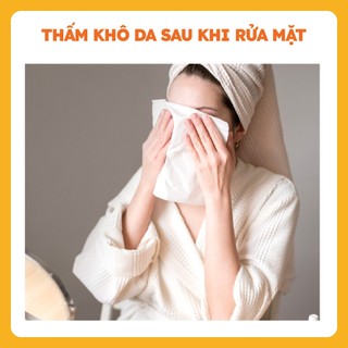 Combo 5 Túi Khăn mặt dùng 1 lần Kawaii 25 tờ 20x20cm - khăn dùng đắp toner, mềm mịn thấm hút, khăn khô lau mặt