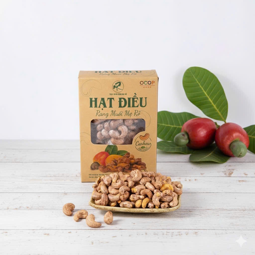 Hạt Điều Rang Muối Mẹ Rô 500gr - Giòn Rụm Thơm Ngon, Đa Dạng Kích Cỡ, Đóng Gói Cẩn Thận