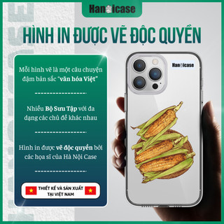 Ốp Lưng Điện Thoại Han icase Cho iPhone 12/13/14/15/16/17 Chống Sốc, Ố Vàng In Thuần Việt Ngô Nướng