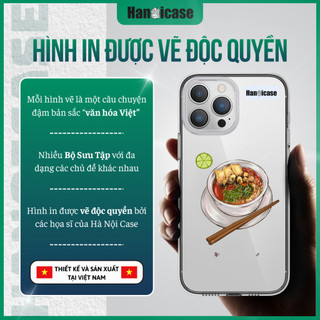 Ốp Lưng Điện Thoại Han icase Chống Sốc, Chống Ố Vàng Hình Bún Ốc Cho iPhone 12 13 14 15 16 17