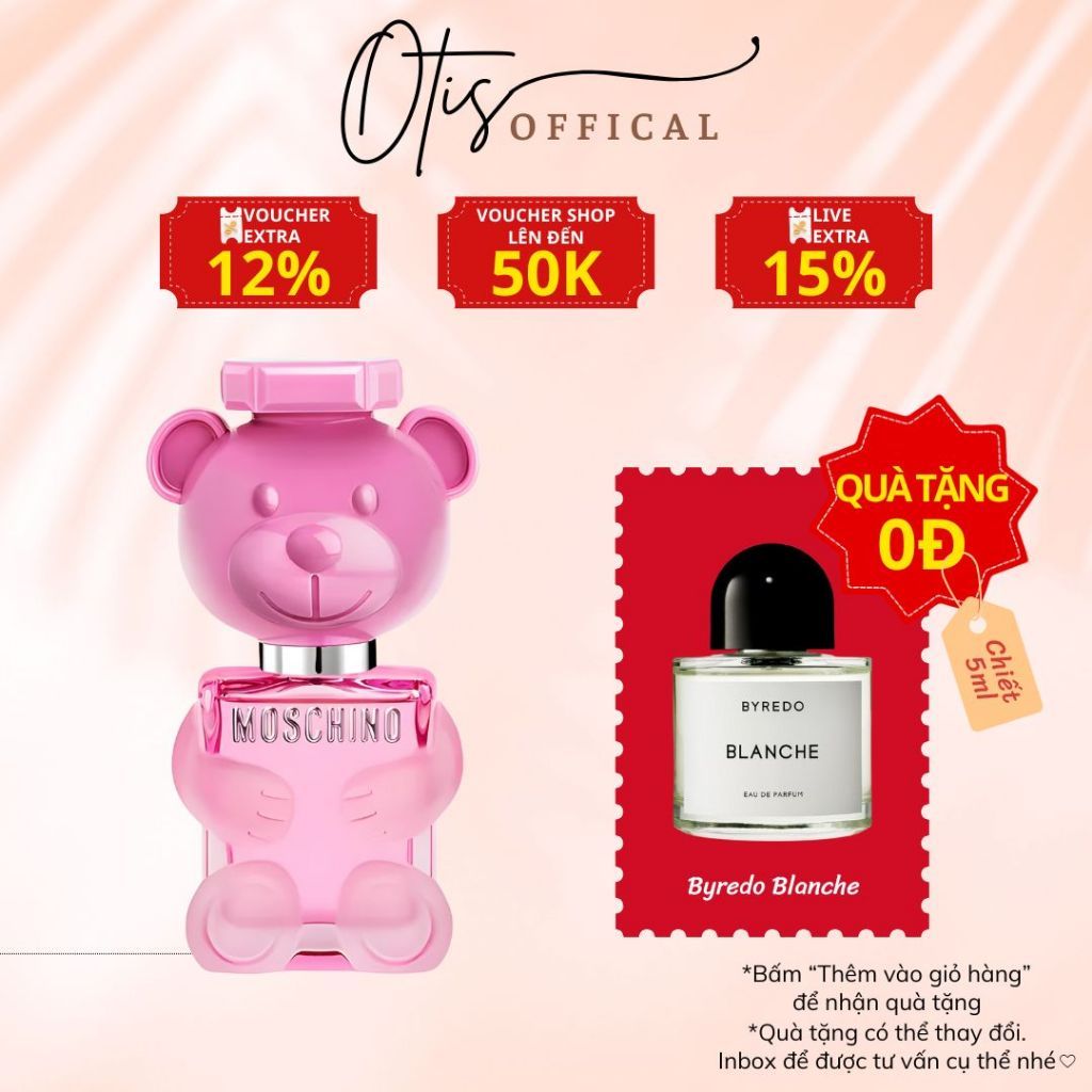 Nước Hoa Chiết 10ml Nữ Moschino Toy 2 Bubble Gum (hồng) Hương Thơm Ngọt ngào, Trẻ trung, Dễ thương