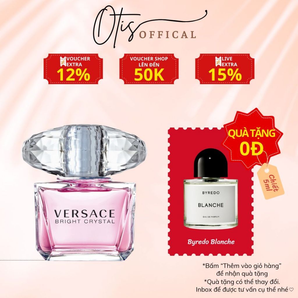 Nước Hoa Chiết 10ml Nữ Versace Bright Crystal Hương Thơm Tươi mát, Tinh tế, Dễ thương