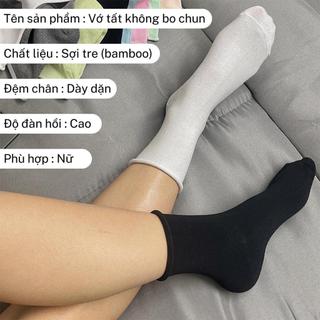 Tất Vớ Nữ Trơn Cổ Trung SOIN Sợi Bamboo Nhiều Màu Thời Trang Thoáng Khí Dày Dặn Khử Mùi Êm Ái