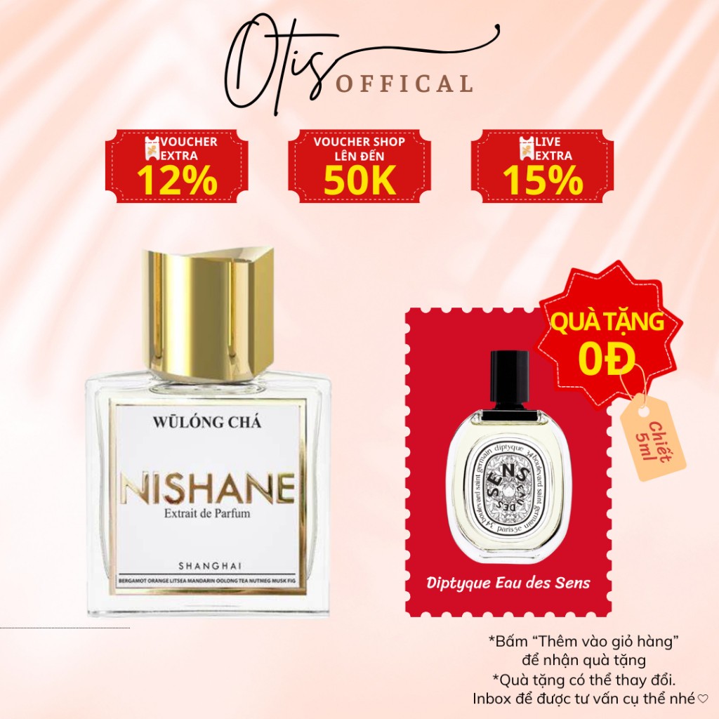 Nước Hoa Chiết 10ml Unisex Nishane Wulong Cha Extrait De Parfum Hương Thơm Gợi cảm, Tươi mới