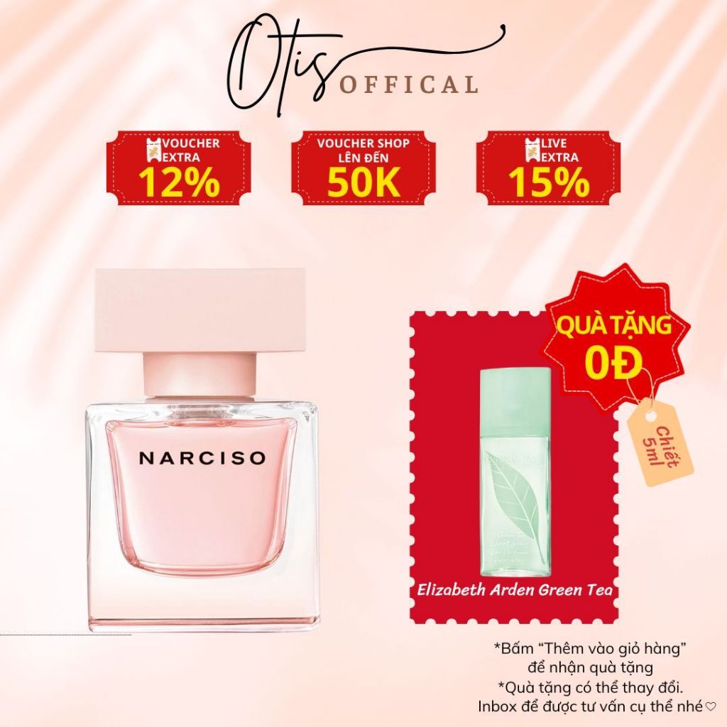 Nước Hoa Chiết 10ml Nữ Narciso Eau de Parfum Cristal Hương Thơm Trẻ trung, Thanh tao, Quyến rũ