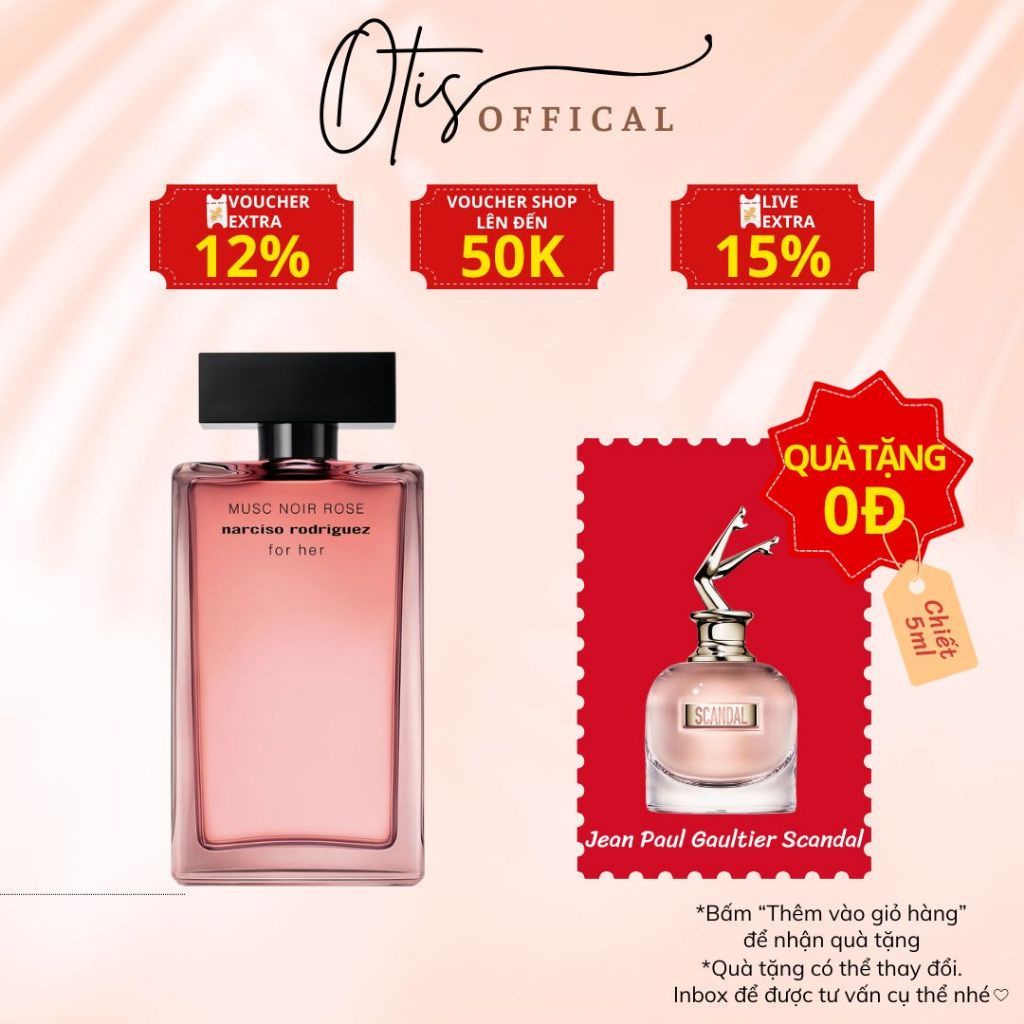 Nước Hoa Chiết 10ml Nữ Narciso Rodriguez For Her Musc Noir Rose EDP Hương Thơm Quyến rũ, Thu hút