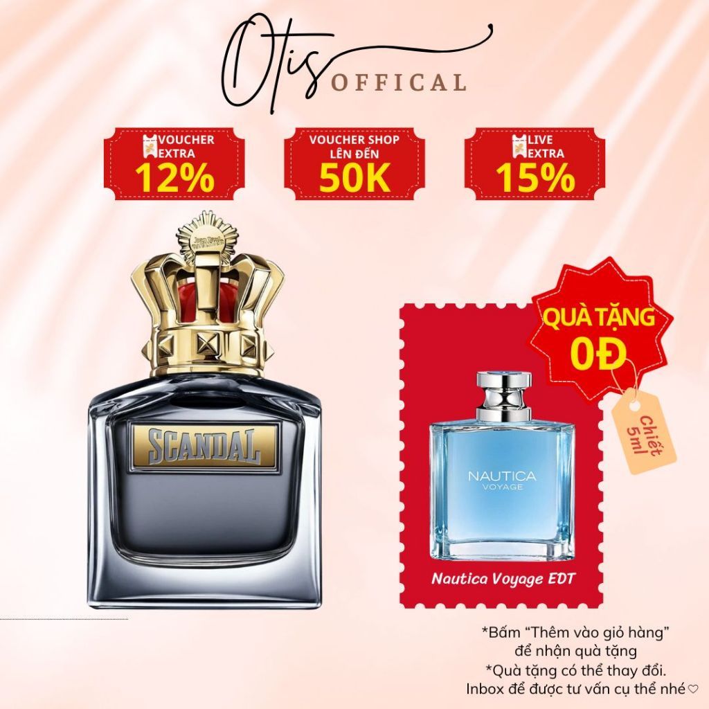 Nước Hoa Chiết 10ml Nam Jean Paul Gaultier Scandal Pour Homme Hương Thơm Cuốn hút, Sang trọng