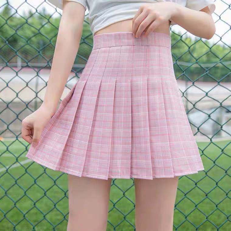 quần ngắn nữ hàn quốc vải kẻ có lót phản quang dành cho phụ nữ cosplay hò hét