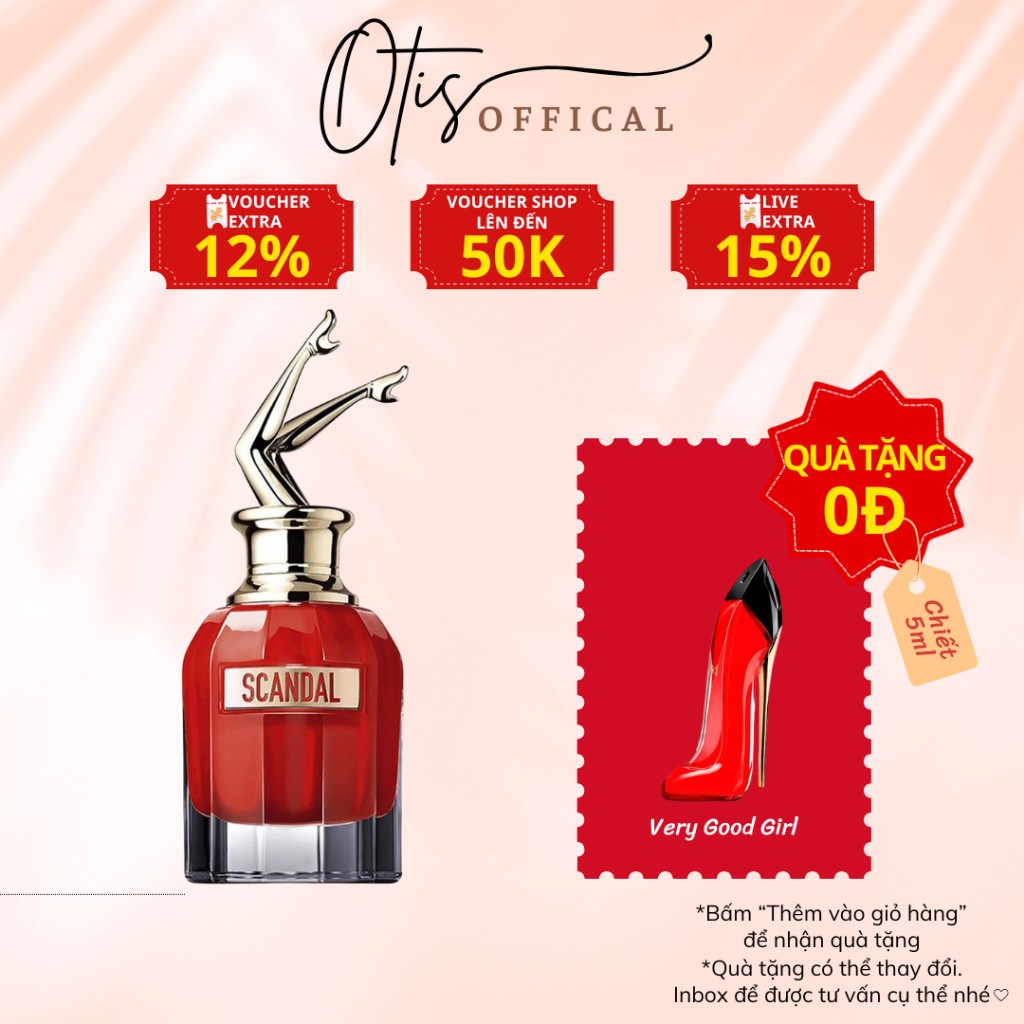 Nước Hoa Chiết 10ml Nữ Jean Paul Gaultier Scandal Le Parfum Hương Thơm Ám áp, Quyến rũ, Sang trọng