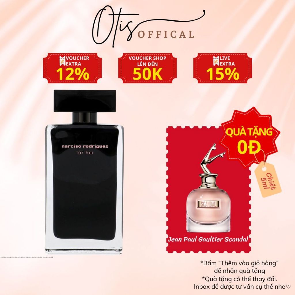 Nước Hoa Chiết 10ml Nữ Narciso Rodriguez For Her EDT (Narciso đen) Hương Thơm Nữ tính, Quyến rũ