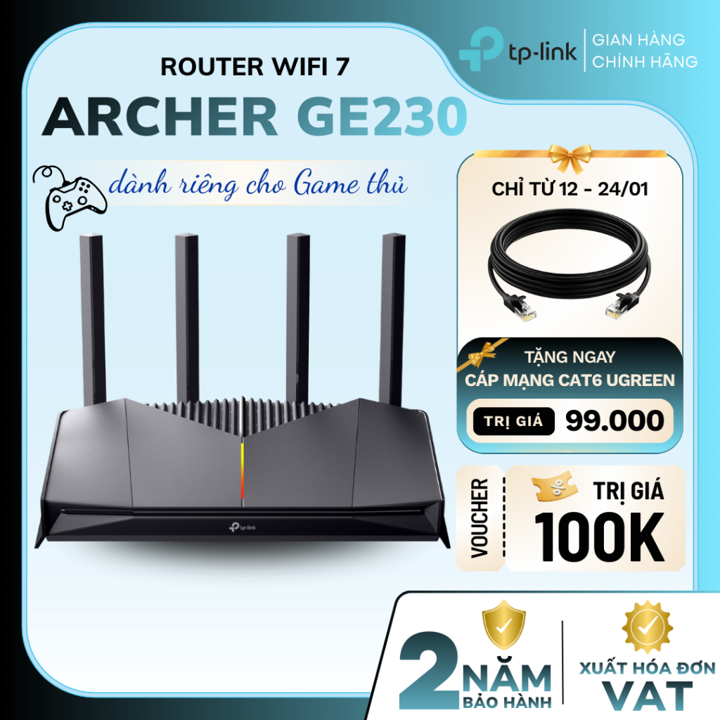 [Mới] Router Gaming Wi-Fi 7 TP-Link Archer GE230 BE3600 – Tốc độ không ...