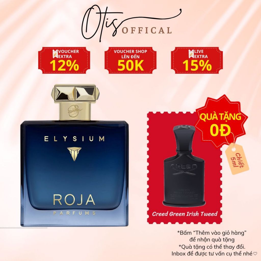 Nước Hoa Chiết 10ml Nam Roja Dove Elysium Pour Homme Parfum Cologne Hương Thơm Sang trọng, Cuốn hút
