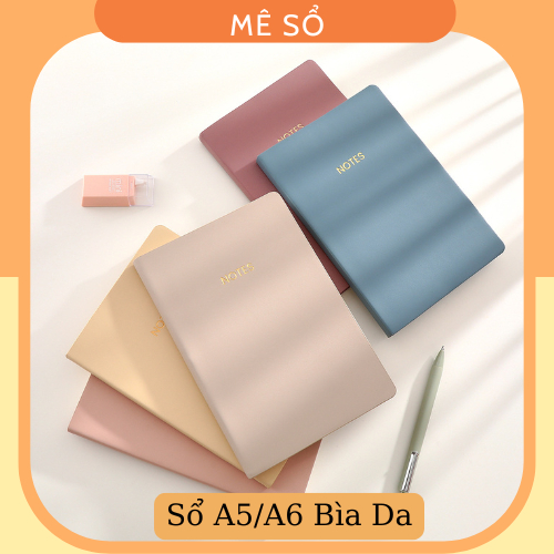 Sổ Bìa Da A5, Sổ Bìa Da Mềm, Sổ A5 Vintage 160 Trang, Nhiều Màu Dùng Làm Nhật Ký, Ghi Chú Công Việc Hằng Ngày