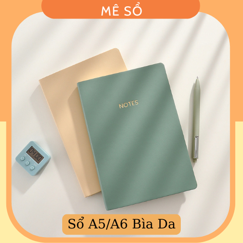 Sổ Bìa Da A5, Sổ Bìa Da Mềm, Sổ A5 Vintage 160 Trang, Nhiều Màu Dùng Làm Nhật Ký, Ghi Chú Công Việc Hằng Ngày