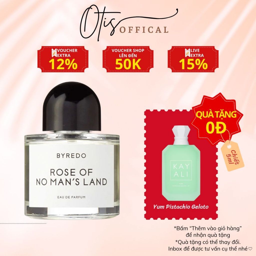 Nước Hoa Chiết 10ml Unisex Byredo Rose Of No Man's Land Hương Thơm Tinh Tế, Lôi Cuốn, Ấm áp