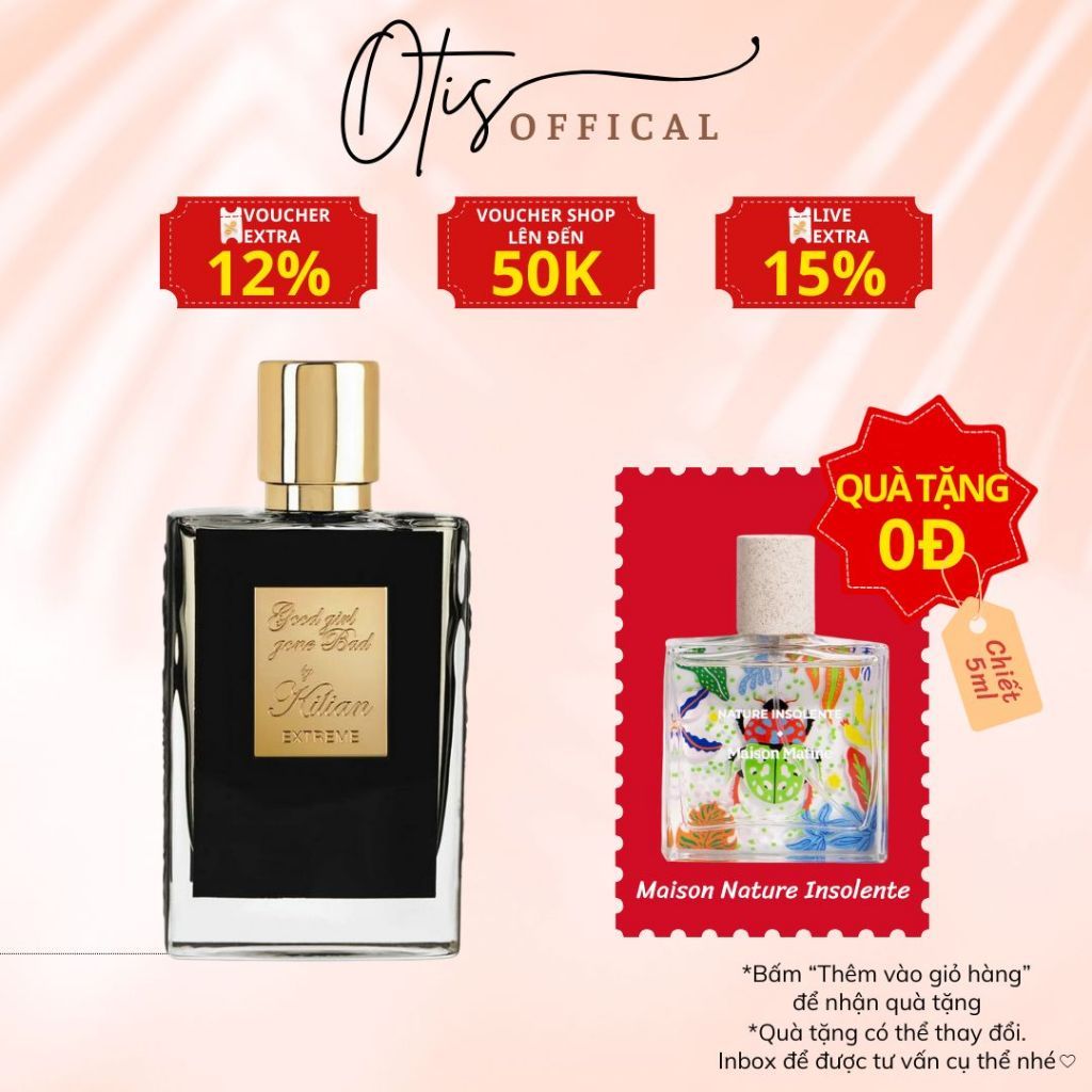 Nước Hoa Chiết 10ml Unisex Kilian Good Girl Gone Bad Extreme (đen) Hương Thơm Quyến rũ, Gợi cảm