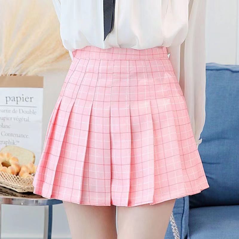 quần ngắn nữ hàn quốc vải kẻ có lót phản quang dành cho phụ nữ cosplay hò hét