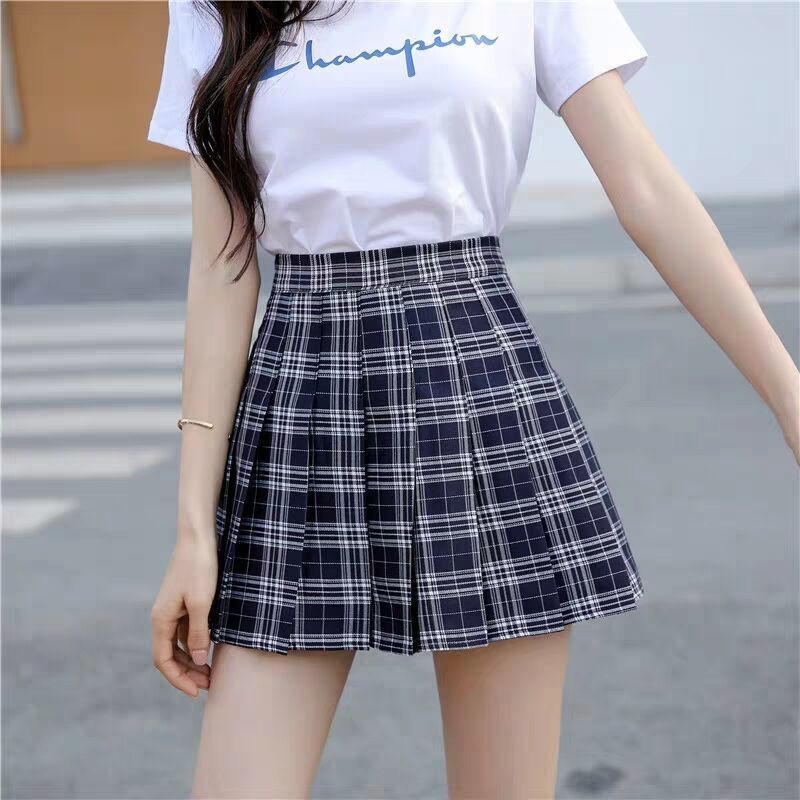 quần ngắn nữ hàn quốc vải kẻ có lót phản quang dành cho phụ nữ cosplay hò hét