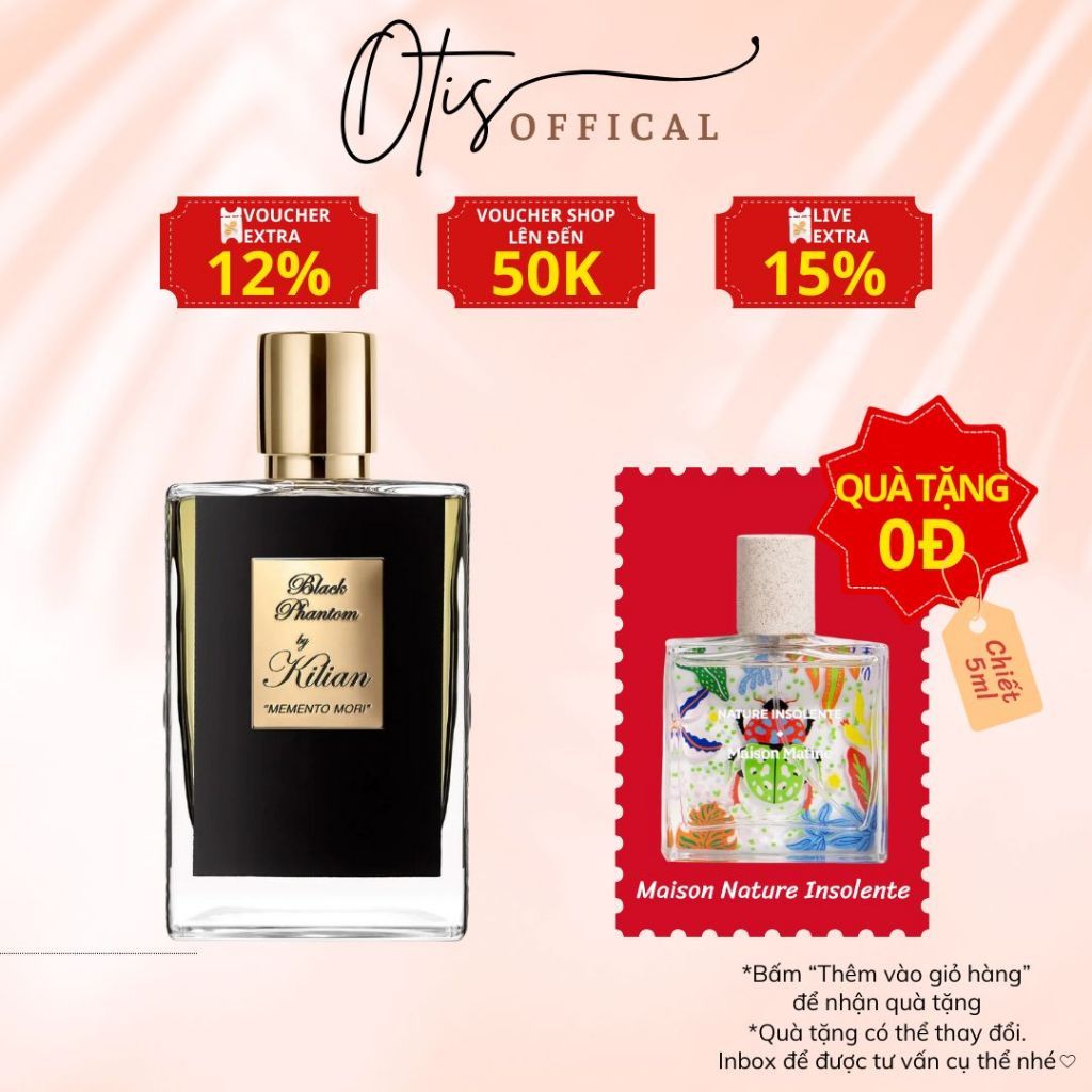 Nước Hoa Chiết 10ml Unisex Kilian Black Phantom - Memento Mori (đen) Hương Thơm Sang trọng, Quyến rũ