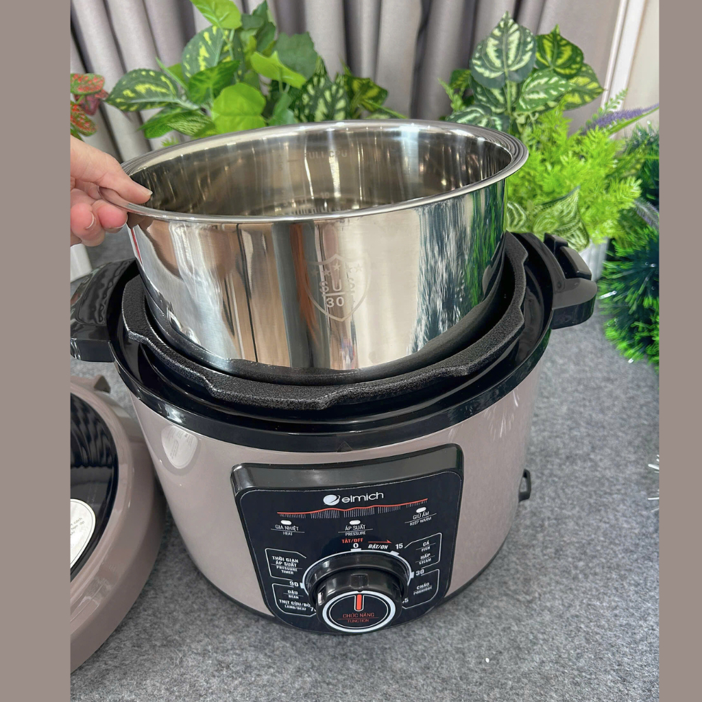 Nồi Áp Suất Điện Elmich PCE-8792 | 5L, 1000W, Lòng Inox 304 – Elmich Chính Hãng