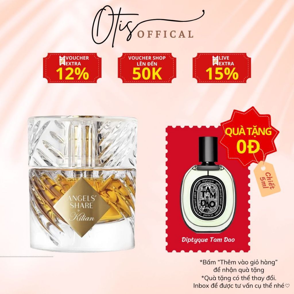 Nước Hoa Chiết 10ml Unisex Kilian Angels’ Share Hương Thơm Quyến rũ, Cuốn hút, Sang trọng