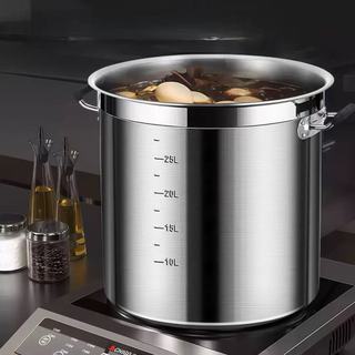 Nồi inox 5 Lớp cao cắp dung tích lớn 15L-100L Chubby Chef  dùng cho bếp từ