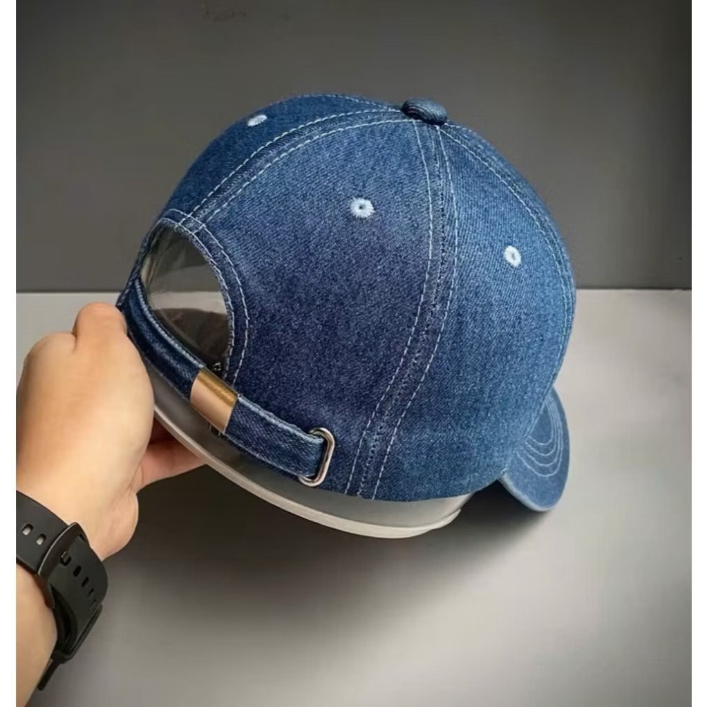 Mũ kết jean trơn cao cấp - Nón lưỡi trai rin bụi bặm hoạ tiết trơn đơn giản mang phối đồ thời trang hàng ngày siêu đẹpo
