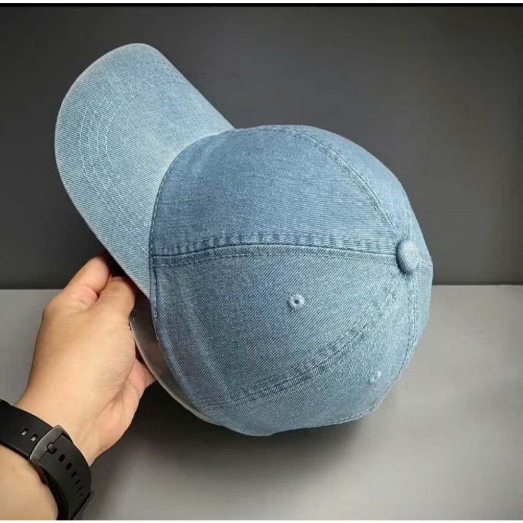 Mũ kết jean trơn cao cấp - Nón lưỡi trai rin bụi bặm hoạ tiết trơn đơn giản mang phối đồ thời trang hàng ngày siêu đẹpo
