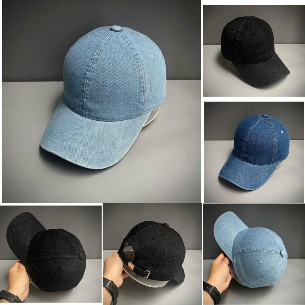 Mũ kết jean trơn cao cấp - Nón lưỡi trai rin bụi bặm hoạ tiết trơn đơn giản mang phối đồ thời trang hàng ngày siêu đẹpo