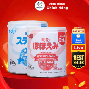 Sữa Meiji Nội Địa Nhật Bản Lon 800g Số 0 Và Số 9 Phát Triển Toàn Diện Hỗ Trợ Tiêu Hóa Cho Bé