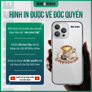 Ốp Lưng Điện Thoại Han icase Chống Sốc, Chống Ố vàng Hình Capuchino Cho iPhone 12 13 14 15 16 17