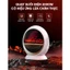 Quạt Sưởi Gốm IQKAO 2000W Hiệu Ứng Lửa 3D Máy Sưởi Decor Xoay Đảo Chiều, An Toàn, Không Khô Da
