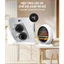 Quạt Sưởi Gốm IQKAO 2000W Hiệu Ứng Lửa 3D Máy Sưởi Decor Xoay Đảo Chiều, An Toàn, Không Khô Da