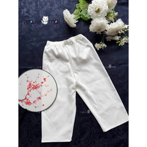 Quần dài trắng bé trai Quanms kaki Hàn Quốc đứng dáng mềm mại – quần trẻ em mặc áo dài, size 1–10Y (8–40kg)