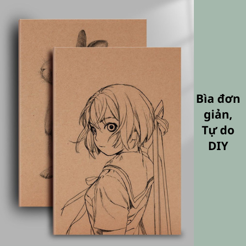 Sổ A5 Dày 256 Trang, Sổ Tay Bìa Kraft A5/B5 Cực Dày, Giấy 80 GSM Màu Ngà Chống Lóa Mắt, Lên Kế Hoạch, Viết Nhật Ký