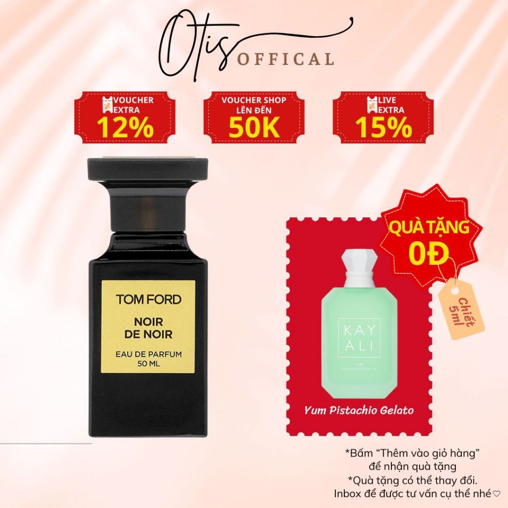 Nước Hoa Chiết 10ml Unisex T0m F0rd Noir de Noir Hương Thơm Tự tin, Sang trọng, Nổi bật