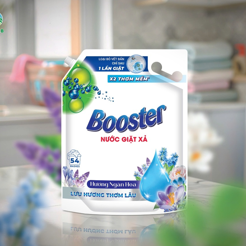 Nước giặt xả Booster hương Ngàn Hoa túi 3.5kg TẶNG túi mini 250ml