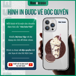 Ốp Lưng Điện Thoại Han icase Chống Sốc, Chống Ố Vàng Hình Trà Sữa Oreo Cake iPhone 12 13 14 15 16 17