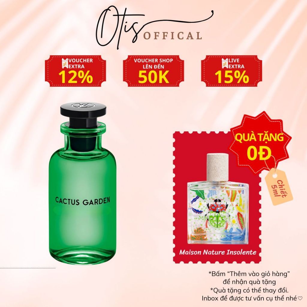 Nước Hoa Chiết 10ml Unisex C@ctus G@rden EDP Hương Thơm Mát mẻ, Tươi mới, Tinh tế